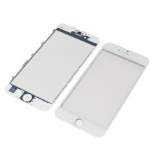 Стекло тачскрина для Apple iPhone 6s белое с рамкой и OCA плёнкой HC