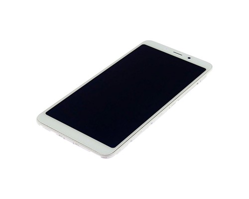 Дисплей для Xiaomi Redmi 6/ 6A с белым тачскрином и корпусной рамкой