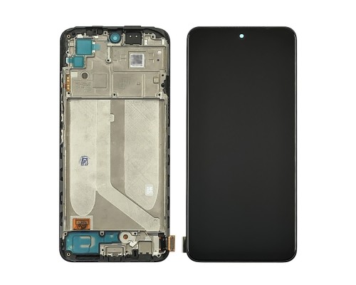 Дисплей для Xiaomi Redmi Note 10/ 10s с чёрным тачскрином и корпусной рамкой OLED