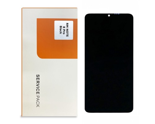 Дисплей для Xiaomi Redmi Note 8 Pro с чёрным тачскрином Service Pack