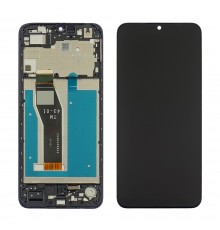 Дисплей для Motorola E13 с чёрным тачскрином и корпусной рамкой
