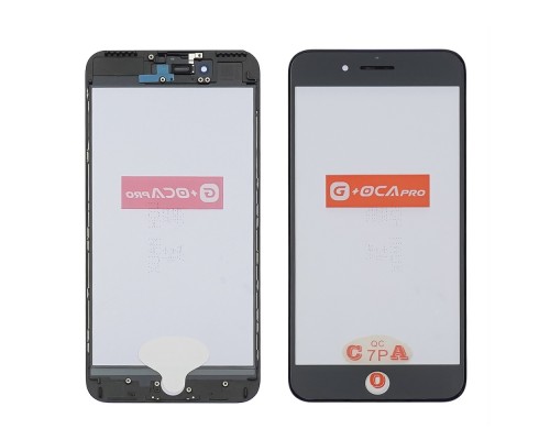 Стекло тачскрина с OCA плёнкой для Apple iPhone 7 Plus чёрное с рамкой G+OCA Pro