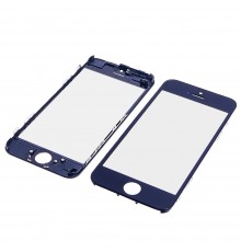 Стекло тачскрина для Apple iPhone 5C чёрное с рамкой и OCA плёнкой HC