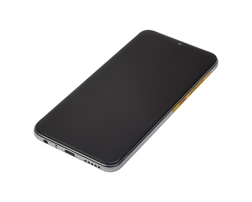 Дисплей для Xiaomi Redmi Note 8 с чёрным тачскрином и серебристой корпусной рамкой