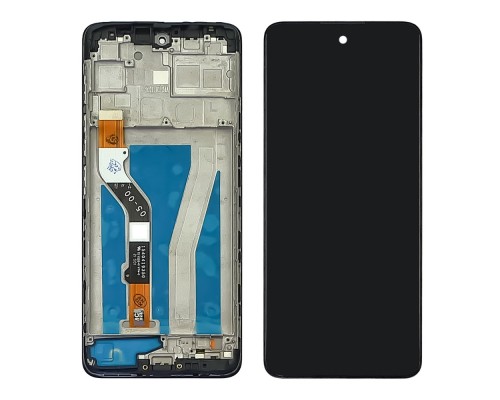 Дисплей для Motorola G60 (XT2135) с чёрным тачскрином и корпусной рамкой