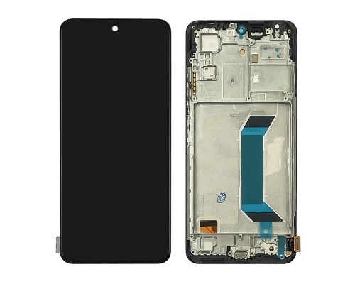 Дисплей для Xiaomi Redmi Note 12 с чёрным тачскрином и корпусной рамкой IPS