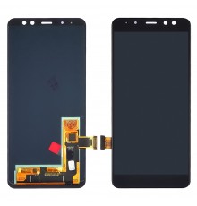 Дисплей для Samsung A530 Galaxy A8 (2018) с чёрным тачскрином OLED