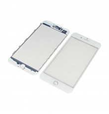 Стекло тачскрина для Apple iPhone 7 Plus белое с рамкой и OCA плёнкой HC