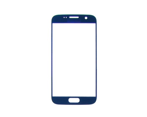 Стекло тачскрина для Samsung G930 Galaxy S7 синее с олеофобным покрытием, закалённое