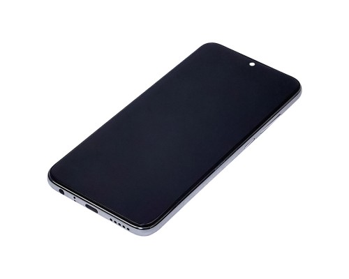Дисплей для Xiaomi Redmi Note 8T с чёрным тачскрином и серебристой корпусной рамкой
