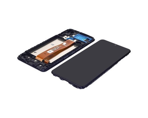 Дисплей для Samsung A125 Galaxy A12 с чёрным тачскрином и корпусной рамкой