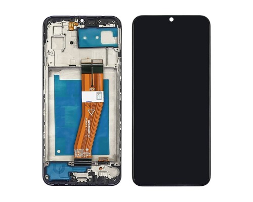 Дисплей для Samsung A035F Galaxy A03 (2022) с чёрным тачскрином и корпусной рамкой