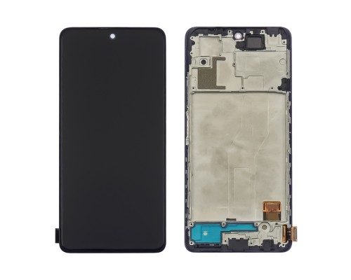 Дисплей для Xiaomi Redmi Note 10 Pro с чёрным тачскрином и корпусной рамкой OLED