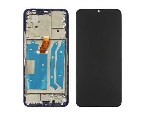 Дисплей для Huawei Honor X7 с чёрным тачскрином и корпусной рамкой