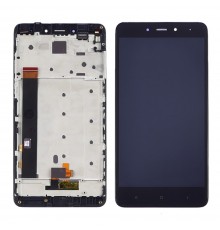Дисплей для Xiaomi Redmi Note 4 с чёрным тачскрином и корпусной рамкой