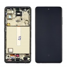 Дисплей для Samsung A525 Galaxy A52 (2020) с чёрным тачскрином и чёрной корпусной рамкой (с широким ободком) OLED