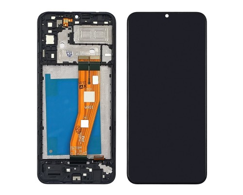 Дисплей для Samsung A042F Galaxy A04E (2022) с чёрным тачскрином и корпусной рамкой