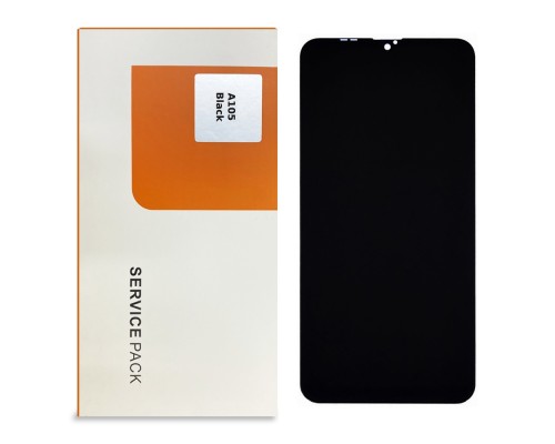 Дисплей для Samsung A105 Galaxy A10 (2019) с чёрным тачскрином Service Pack
