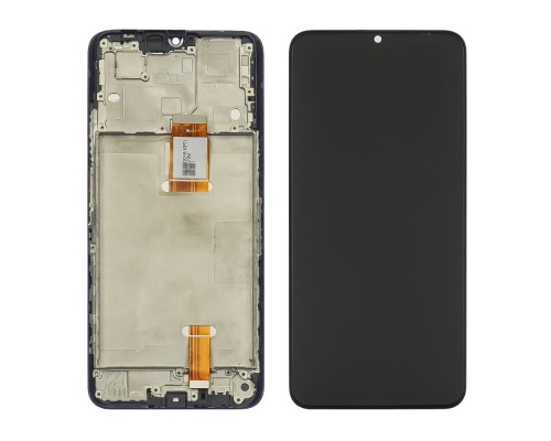 Дисплей для Huawei Honor X7A с чёрным тачскрином и корпусной рамкой