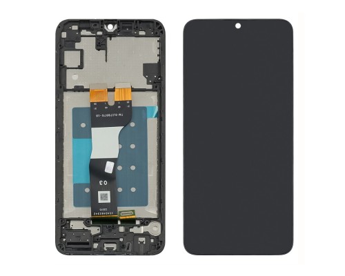 Дисплей для Samsung A057G Galaxy A05S (2022) с чёрным тачскрином и корпусной рамкой