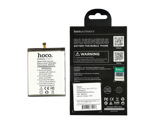 Аккумулятор Hoco EB-BA505ABU для Samsung A205 A20/ A305 A30/ A307 A30s/ A505 A50