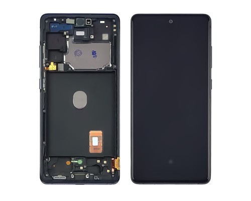 Дисплей для Samsung G780 Galaxy S20 FE с чёрным тачскрином и чёрной корпусной рамкой OLED