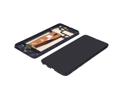 Дисплей для Samsung A045F Galaxy A04 (2022) с чёрным тачскрином и корпусной рамкой