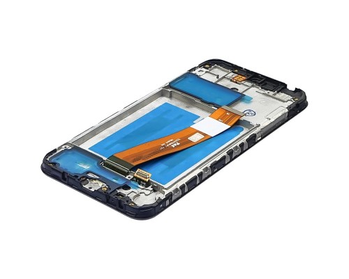Дисплей для Samsung A015M Galaxy A01 (2020) с чёрным тачскрином и корпусной рамкой