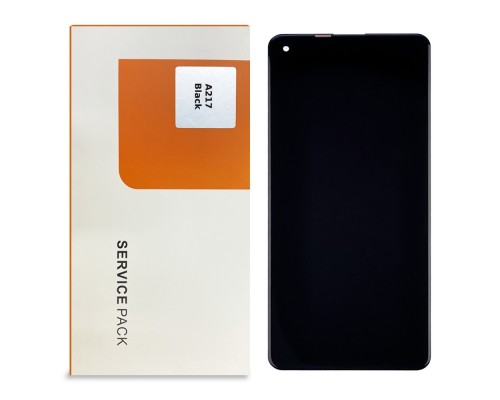 Дисплей для Samsung A217 Galaxy A21S (2020) с чёрным тачскрином Service Pack