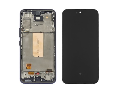 Дисплей для Samsung A546F Galaxy A54 (2023) с чёрным тачскрином и чёрной корпусной рамкой (с широким ободком) OLED