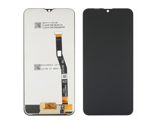 Дисплей для Samsung M205 Galaxy M20 (2019) с чёрным тачскрином Service Pack