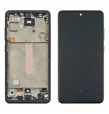 Дисплей для Samsung A525 Galaxy A52 (2020) с чёрным тачскрином и серой корпусной рамкой Original