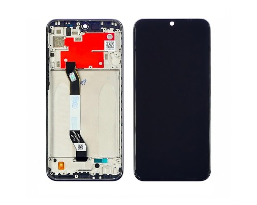Дисплей для Xiaomi Redmi Note 8T с чёрным тачскрином и серой корпусной рамкой