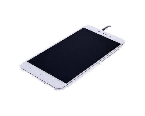 Дисплей для Xiaomi Redmi 4X с белым тачскрином и корпусной рамкой