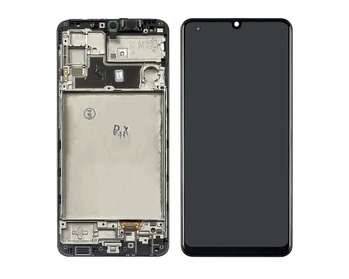 Дисплей для Samsung M325/ M32 с чёрным тачскрином и корпусной рамкой OLED