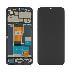 Дисплей для Realme C30S с чёрным тачскрином и корпусной рамкой
