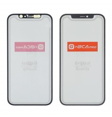 Стекло тачскрина с OCA плёнкой для Apple iPhone 12/ 12 Pro чёрное с рамкой G+OCA Pro