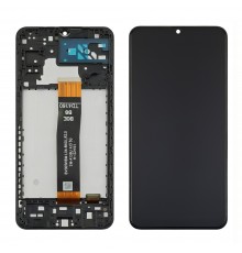 Дисплей для Samsung A136B Galaxy A13 (5G) (2021) с чёрным тачскрином и корпусной рамкой