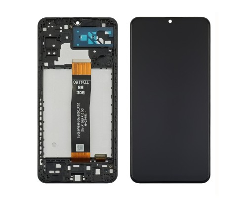 Дисплей для Samsung A136B Galaxy A13 (5G) (2021) с чёрным тачскрином и корпусной рамкой
