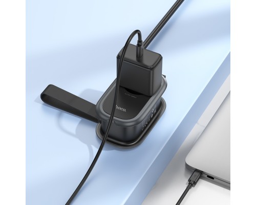 Сетевое зарядное устройство удлинитель Hoco NS6 2 USB/ Type-C 1 розетка 1.1m black