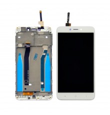 Дисплей для Xiaomi Redmi 4X с белым тачскрином и корпусной рамкой