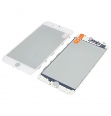 Стекло тачскрина для Apple iPhone 8 Plus белое с рамкой и OCA плёнкой HC