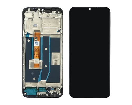 Дисплей для Oppo A16 с чёрным тачскрином и корпусной рамкой