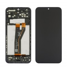 Дисплей для Samsung A146B Galaxy A14 (2023) с чёрным тачскрином и корпусной рамкой
