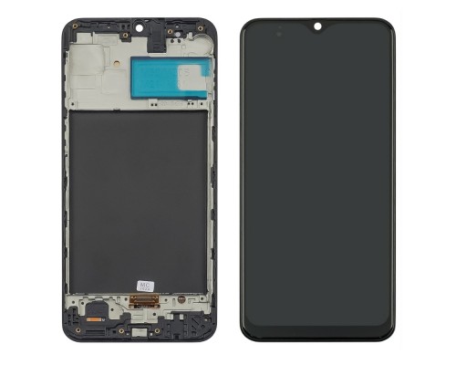 Дисплей для Samsung M305 Galaxy M30 с чёрным тачскрином и корпусной рамкой OLED