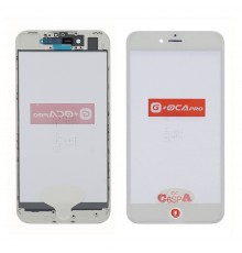 Стекло тачскрина с OCA плёнкой для Apple iPhone 7 белое с рамкой и сеточкой G+OCA Pro