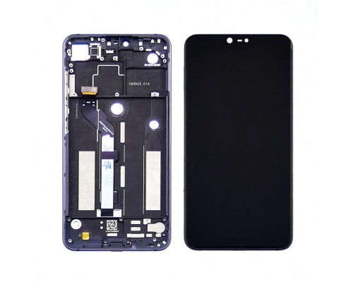 Дисплей для Xiaomi Mi 8 Lite с чёрным тачскрином и корпусной рамкой