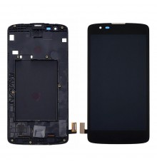 Дисплей для LG K8 K350 E/N с чёрным тачскрином и корпусной рамкой