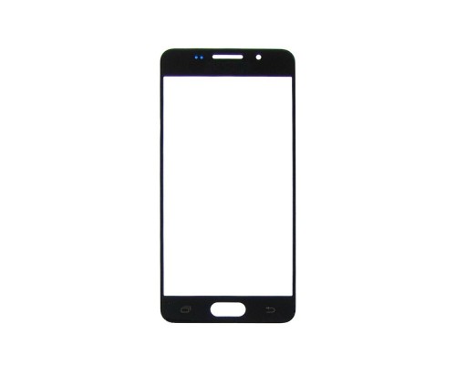Стекло тачскрина для Samsung A310 Galaxy A3 (2016) чёрное с олеофобным покрытием, закалённое