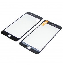 Стекло тачскрина для Apple iPhone 8 Plus чёрное с рамкой и OCA плёнкой HC